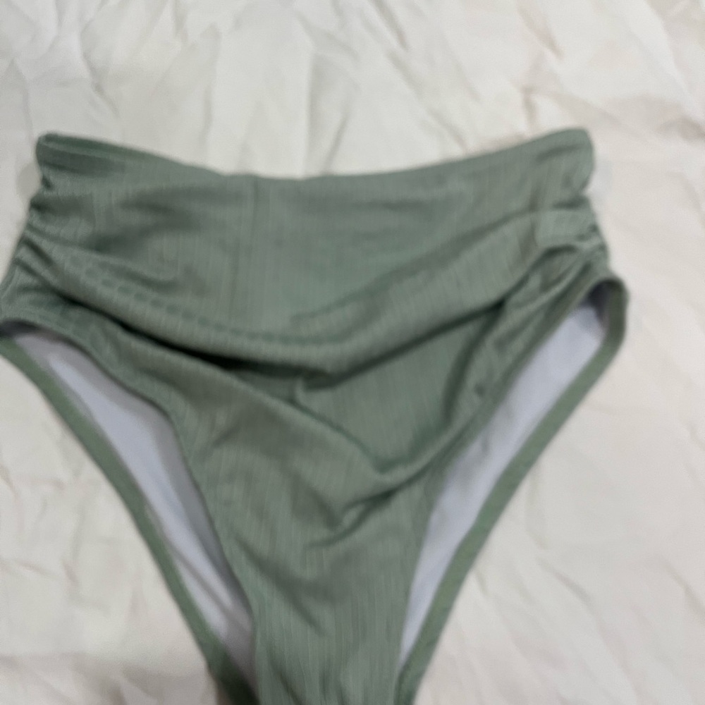 dark Green Bikini bottoms are higher waisted